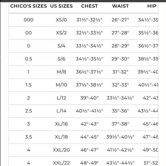 Chico’s SZ 0 long sleeve Top - Picture 8 of 8